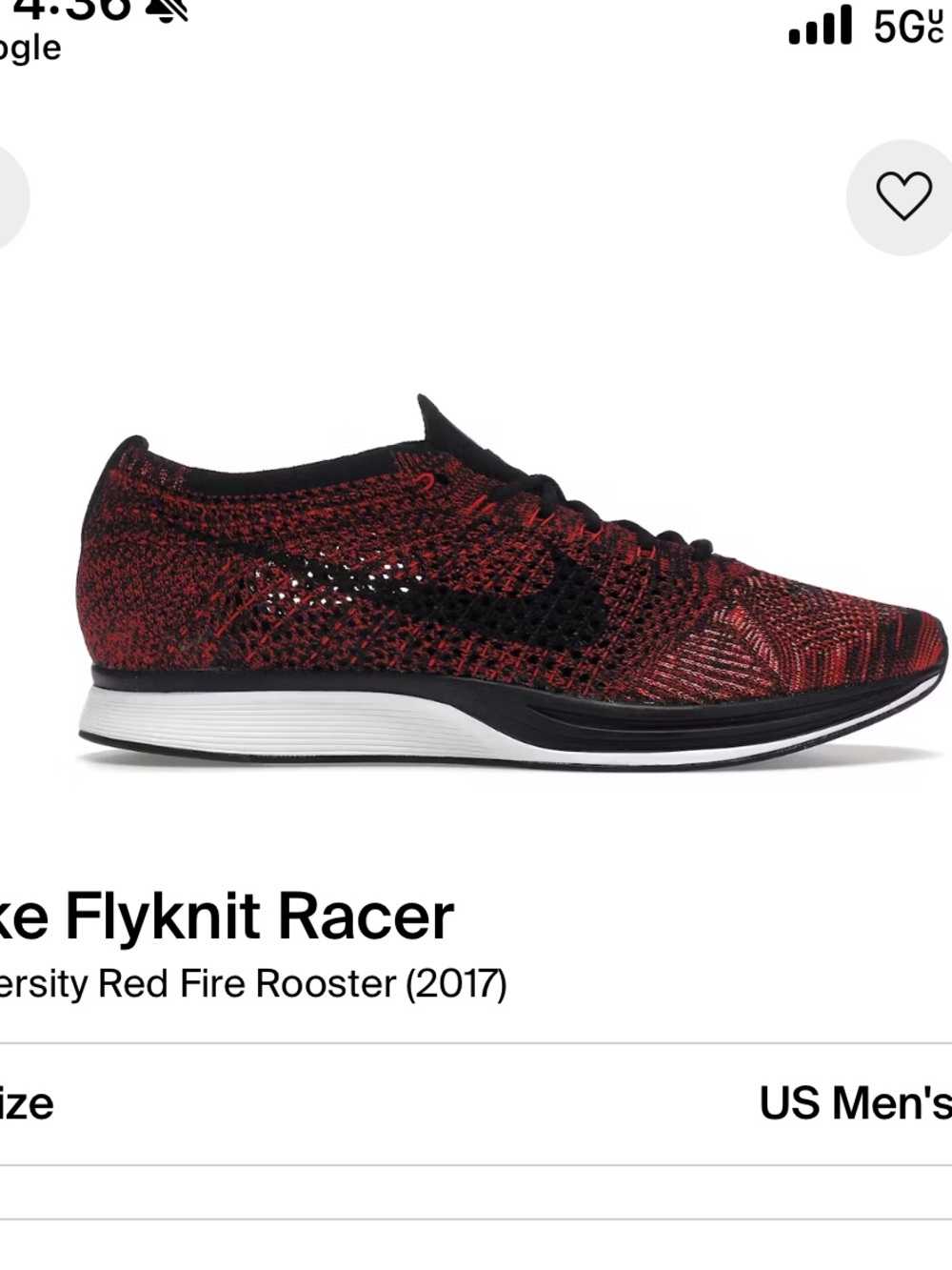 Nike Flyknit Racer - Red and Black Lightweight Trainer
